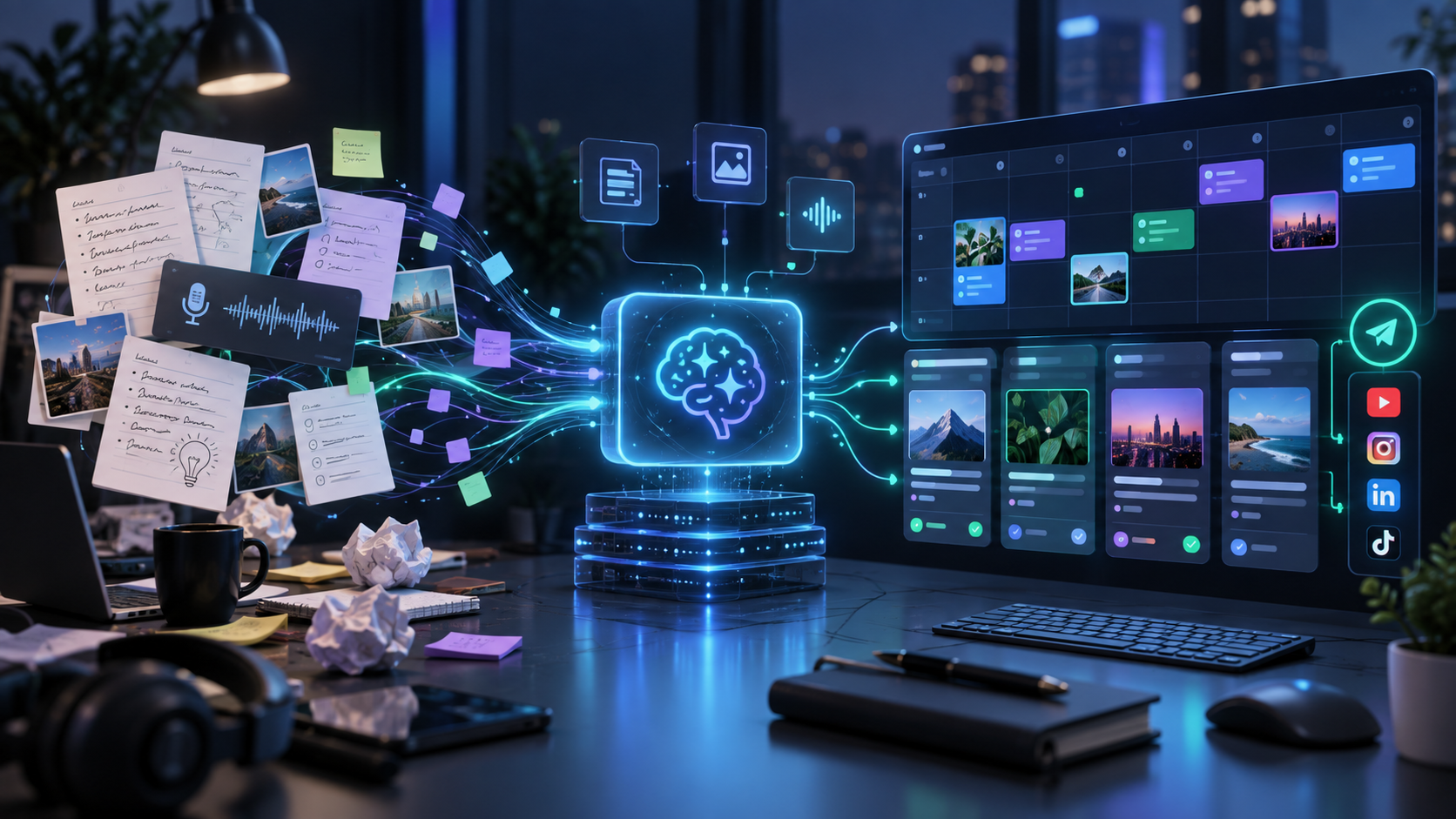 Ілюстрація: AI-система структурує контент-ідеї